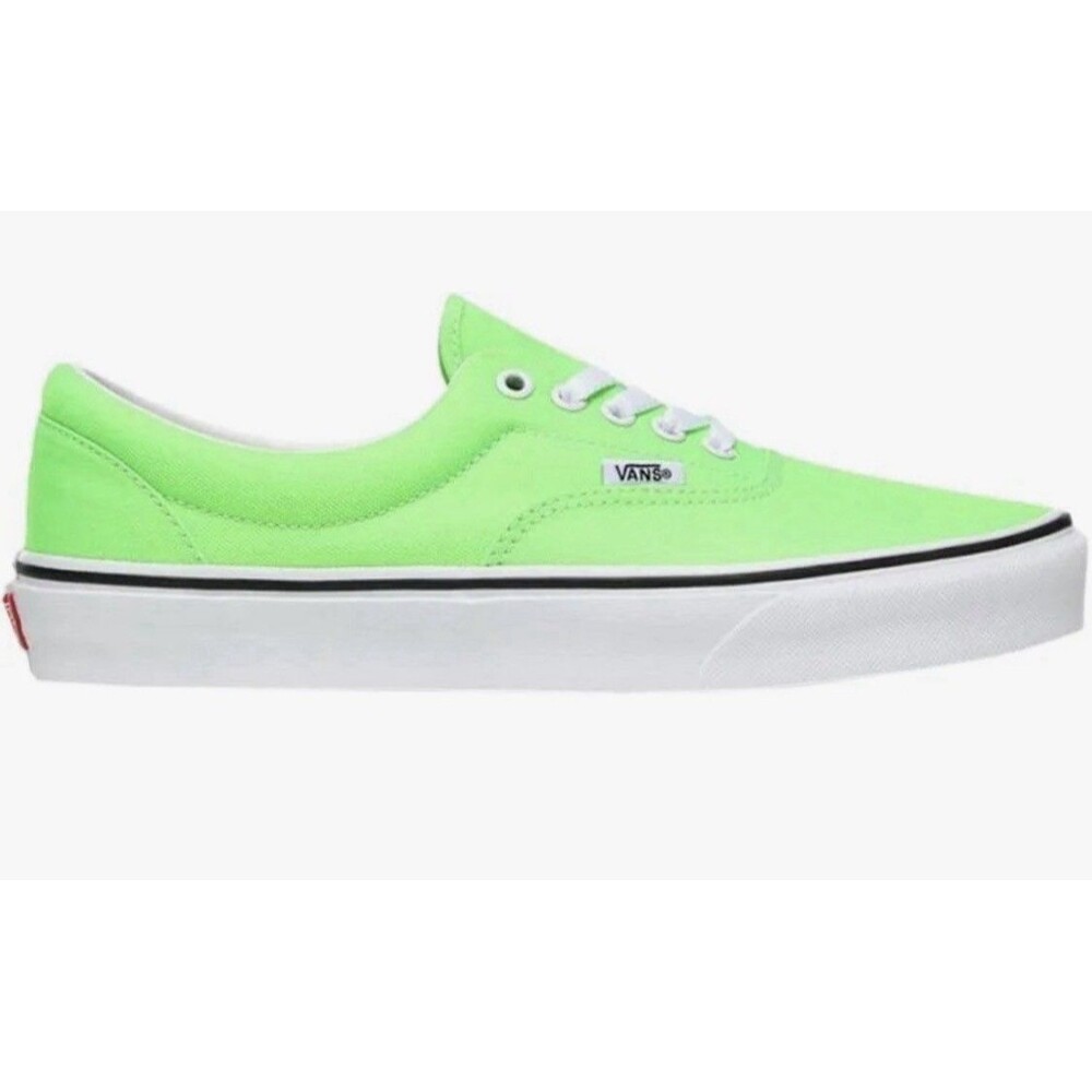 NWOB VANS Era  Men's 9.5 Women 11 Neon Green Gecko  True White FREE SHIP!! 💨💨
